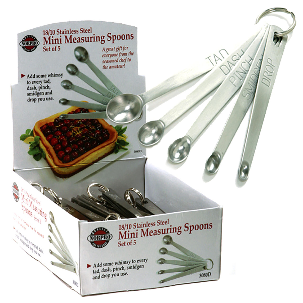 Norpro 3080 Mini Measuring Spoons, 5-Piece Set , Stainless Steel